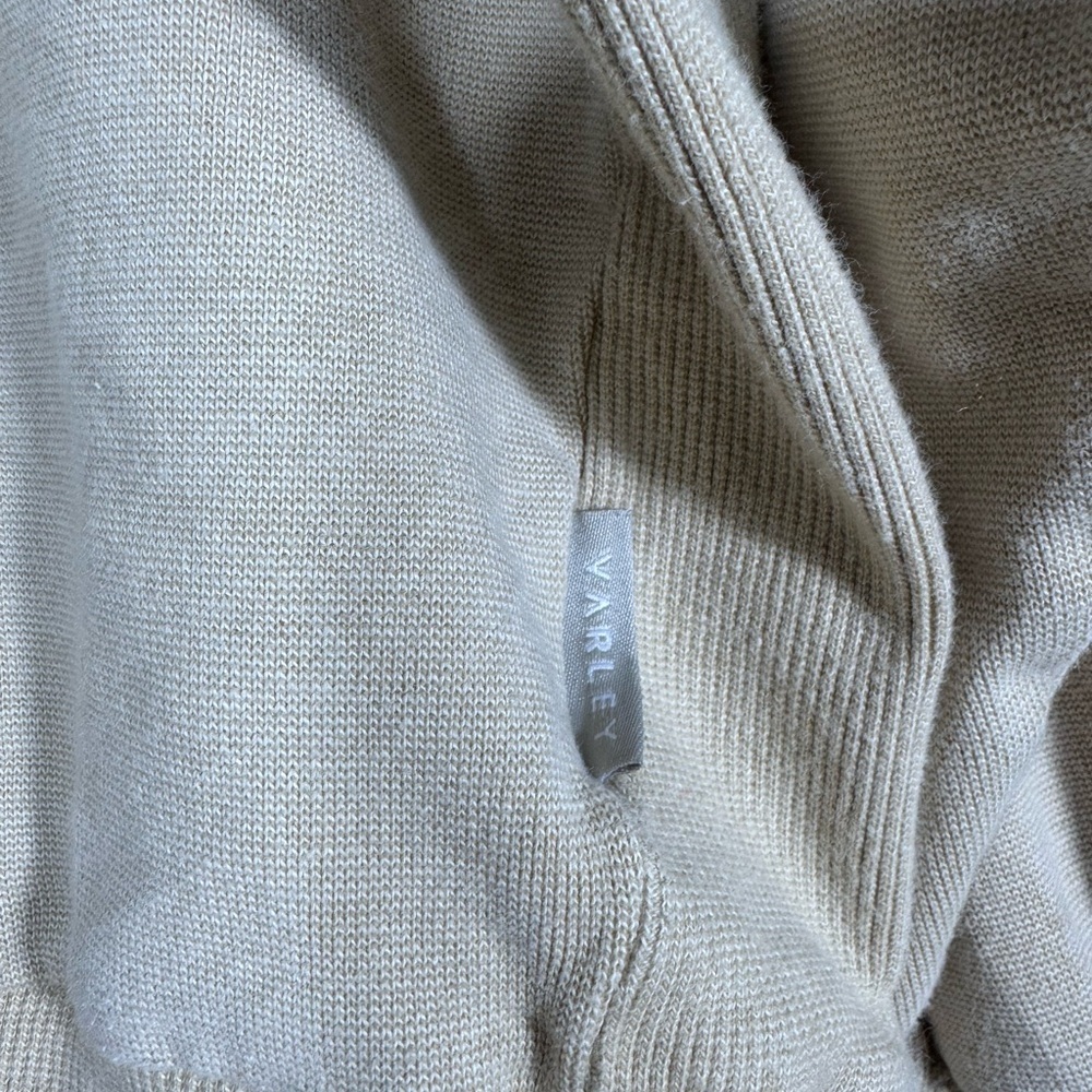 Varley Edith Pique Crewneck Sweater in Beige - Picture 8 of 8